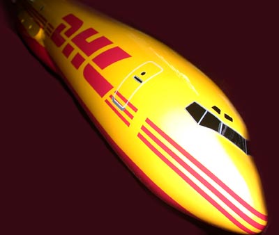 DHL Flugzeug Airbrush