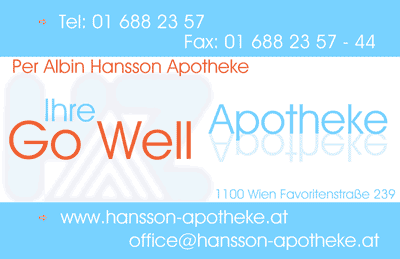 Visitenkarte der Hansson Apotheke